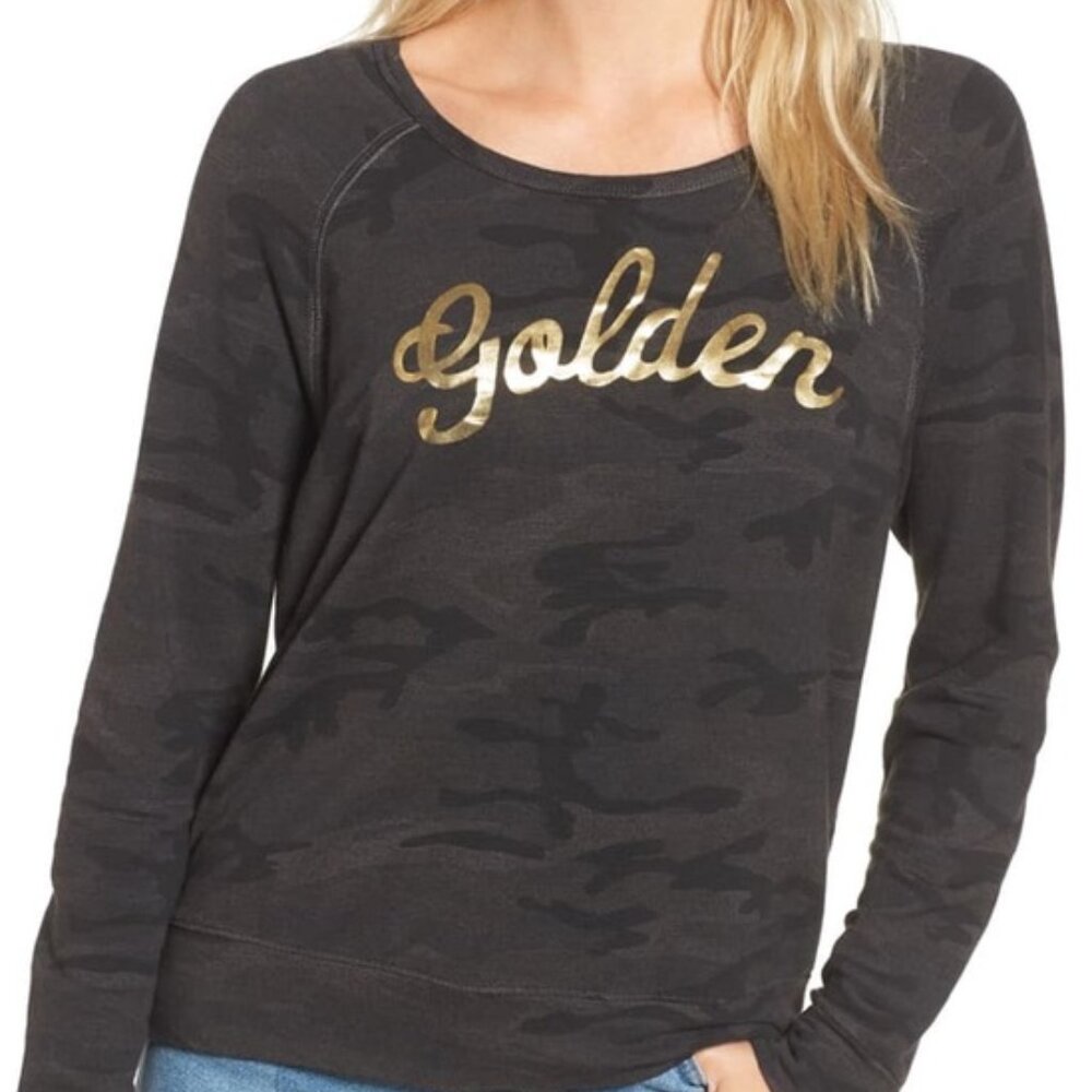 Sundry Active Golden Camo Pullover Sweatshirt Size 1 / XS